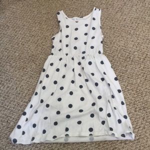 A gap Polkadotted white dress